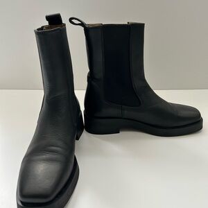 & Other Stories Classic Black Leather Booties
